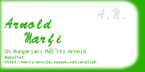 arnold marfi business card